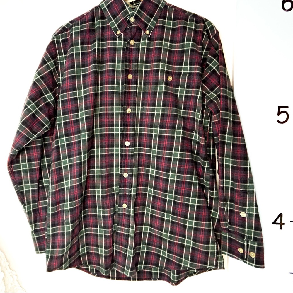 Orvis Red Plaid Button Down Shirt Men's‎ Medium